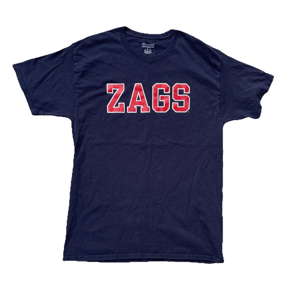 Champion Gonzaga Bulldogs Zags T-Shirt Mens Large Navy NCAA
